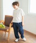 tシャツ 「おそろい」花刺繍半袖Tシャツ キッ...の詳細画像3