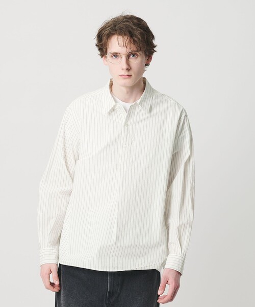 【極美品】　H BEAUTY&YOUTH ストライプシャツ BEAUTY＆YOUTH UNITED ARROWS シャツ TYP ワッシャー ピンストライプ