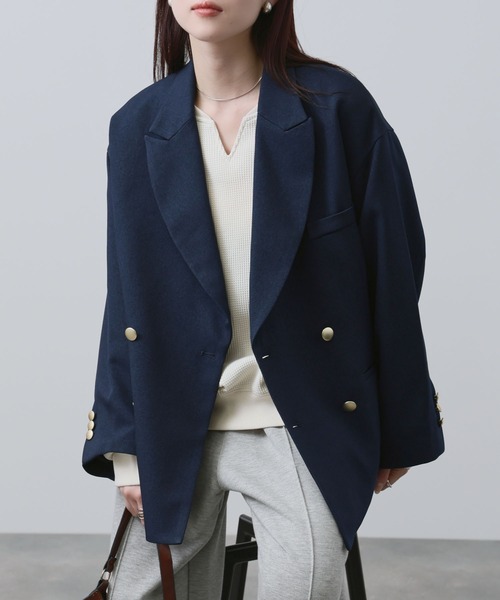 NAVY ジャケット テーラードジャケット 「NAVY/ ネイビー」ビッグ