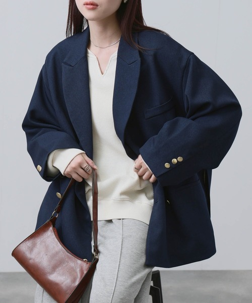 NAVY ジャケット テーラードジャケット 「NAVY/ ネイビー」ビッグ