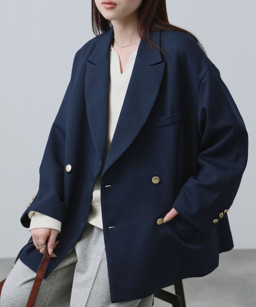NAVY ジャケット テーラードジャケット 「NAVY/ ネイビー」ビッグ