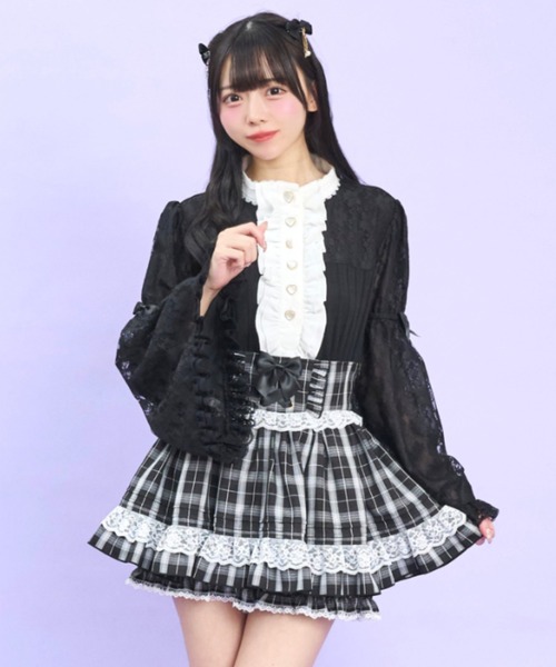 Secret Honey（シークレットハニー） tシャツ フロントフリル姫袖