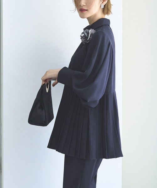 「RUIRUE BOUTIQUE」 パンツスーツ LL ブラック レディースの画像