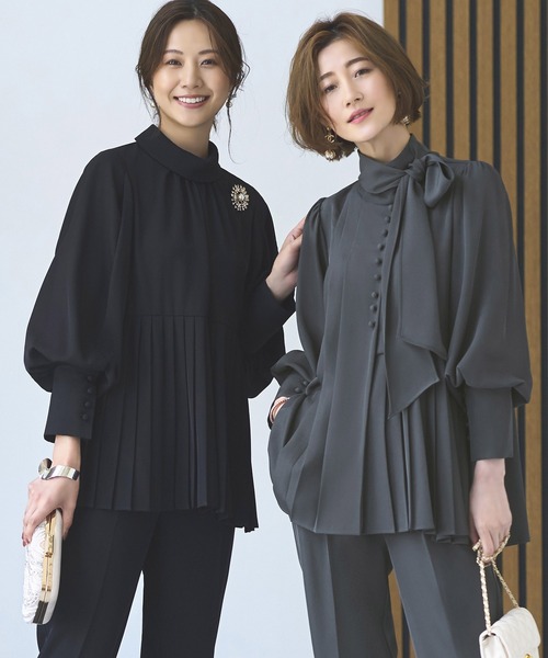「RUIRUE BOUTIQUE」 パンツスーツ LL ブラック レディースの画像