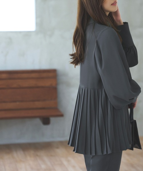 「RUIRUE BOUTIQUE」 パンツスーツ LL ブラック レディースの画像