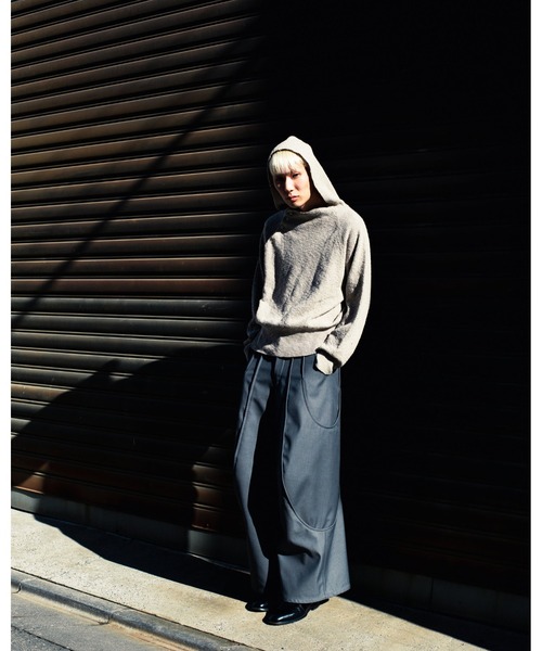 GOAT ESSENCE スラックス TUCK CURVE WIDE PANTS メンズ : ZOZOTOWN