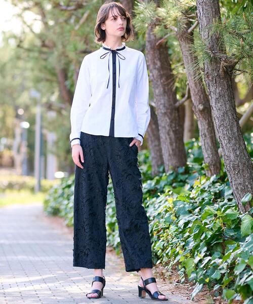 「DRESSTERIOR」 長袖ブラウス 36 ホワイト レディースの画像