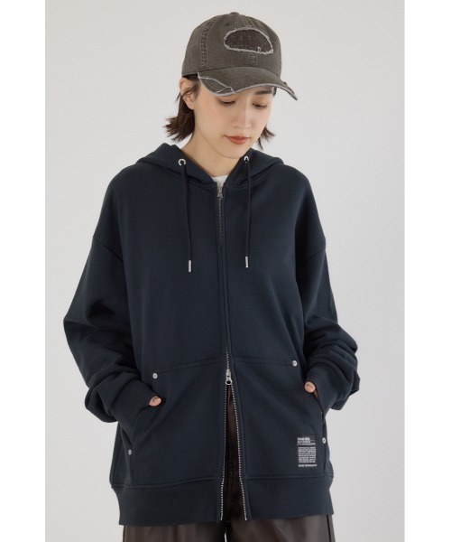 「RODEO CROWNS WIDE BOWL」 ジップアップパーカー LARGE ブラウン レディース_画像2