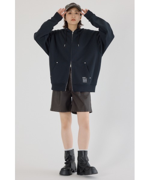 「RODEO CROWNS WIDE BOWL」 ジップアップパーカー LARGE ブラウン レディース_画像5