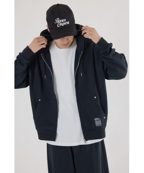 「RODEO CROWNS WIDE BOWL」 ジップアップパーカー LARGE ブラウン レディース_画像8