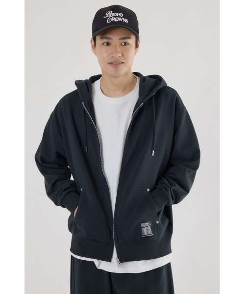 「RODEO CROWNS WIDE BOWL」 ジップアップパーカー LARGE ブラウン レディース_画像9