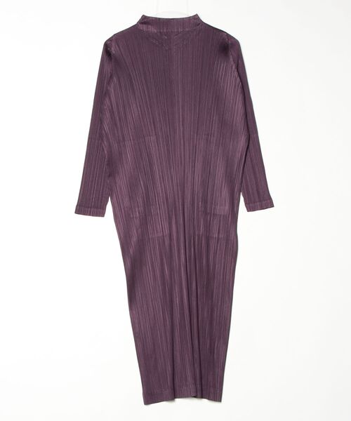 「PLEATS PLEASE」 長袖ワンピース - パープル レディース_画像2