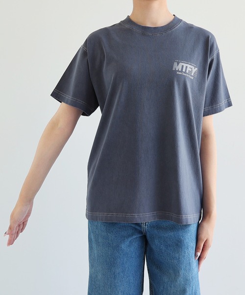 「ANME」 半袖Tシャツ XX-LARGE ネイビー レディース_画像8