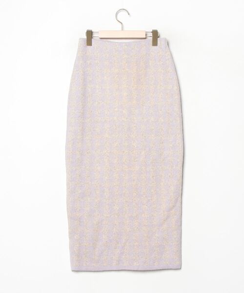 「U by SPICK&SPAN」 ニットスカート 38 パープル レディース_画像2