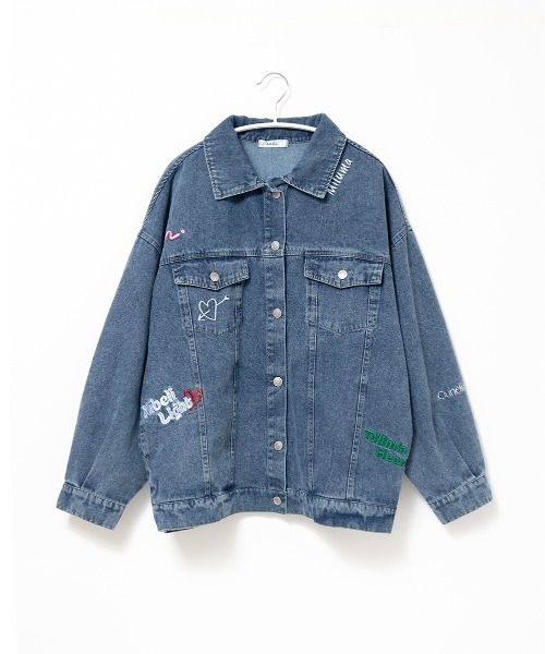 「A.D.C.L.」 デニムジャケット L ネイビー レディース_画像6