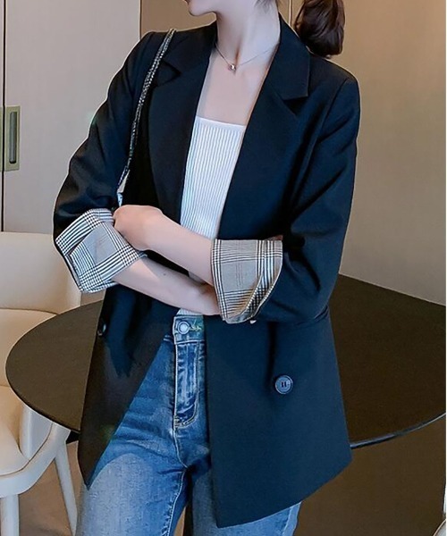 「BLANC FICELLE」 テーラードジャケット S グレー レディース_画像4