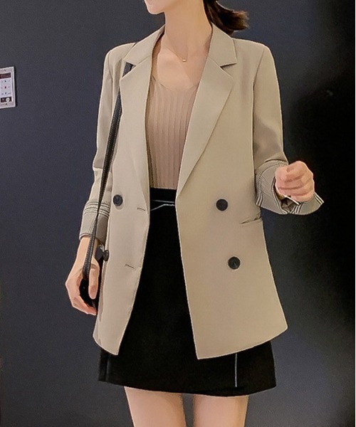 「BLANC FICELLE」 テーラードジャケット S グレー レディース_画像8