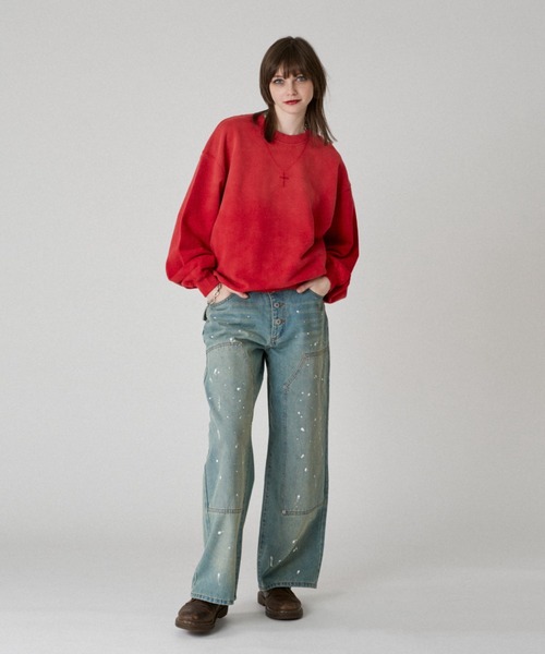 「WISH FOR EVER」 デニムパンツ MEDIUM ライトインディゴブルー メンズ_画像2