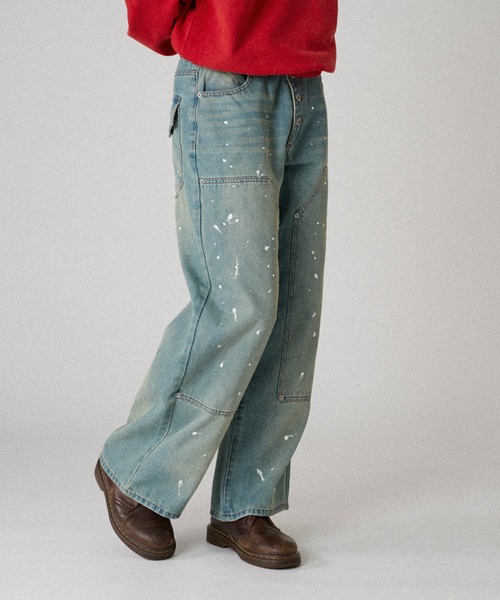 「WISH FOR EVER」 デニムパンツ MEDIUM ライトインディゴブルー メンズ_画像8