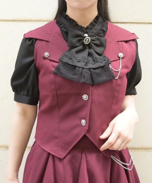 axes femme（アクシーズ ファム） ベスト ジレ チェーン付フードベスト