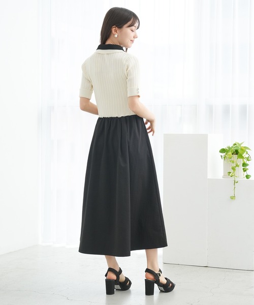 「ASTORIA ODIER」 ドッキングワンピース MEDIUM ライトグレー レディース_画像3