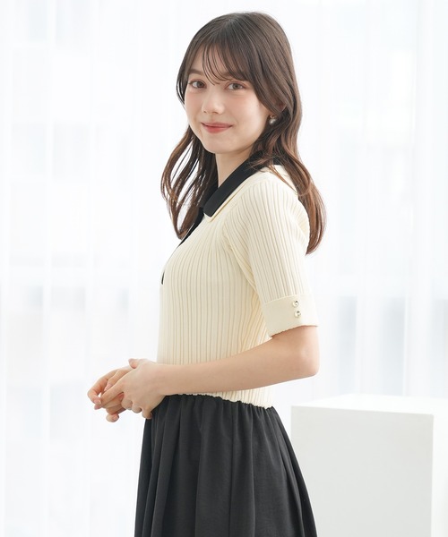 「ASTORIA ODIER」 ドッキングワンピース MEDIUM ライトグレー レディース_画像4