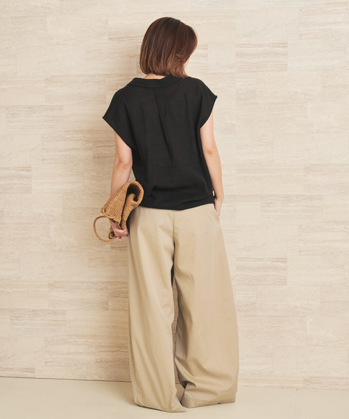 plage（プラージュ） ブラウス シャツ メッシュリネンスキッパーシャツ