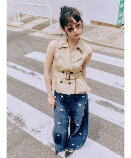 LILY BROWN（リリーブラウン） コート アウター ランダムヘムペプラム
