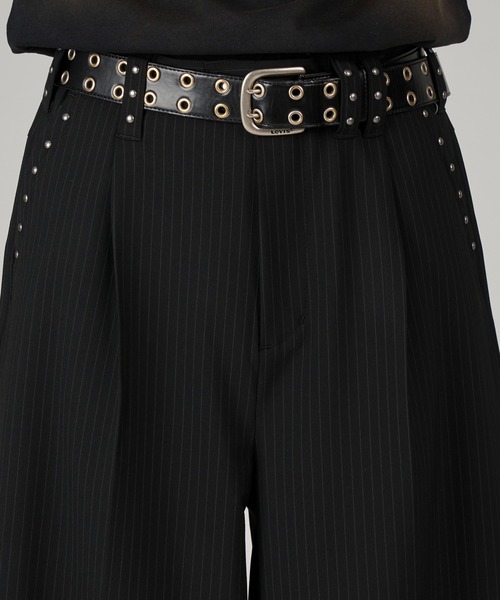 「ANDER HUNK」 スラックス MEDIUM グレー×ホワイト メンズ_画像5