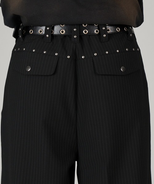 「ANDER HUNK」 スラックス MEDIUM グレー×ホワイト メンズ_画像6