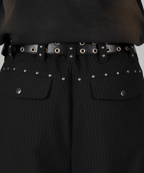 「ANDER HUNK」 スラックス MEDIUM グレー×ホワイト メンズ_画像7