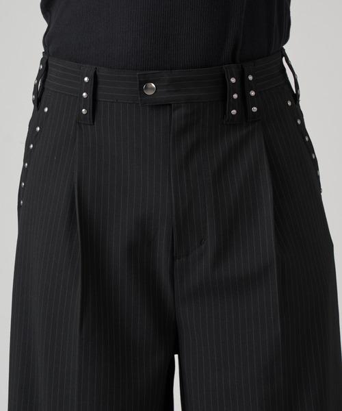 「ANDER HUNK」 スラックス MEDIUM グレー×ホワイト メンズ_画像8