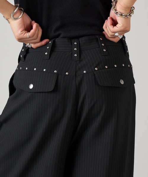 「ANDER HUNK」 スラックス MEDIUM グレー×ホワイト メンズ_画像9