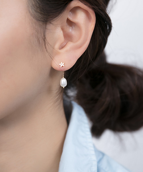 starjewelry ダイヤ シルバー フープ ピアス(片耳用) starjewelry