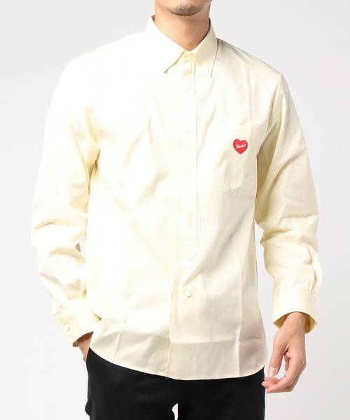 シャツ H/number_BD SHIRT / ナンバーナイン ハート刺繍 レギュラーカラー ボタンダウン ロングスリーブシャツ メンズ | NUMBER (N)INE