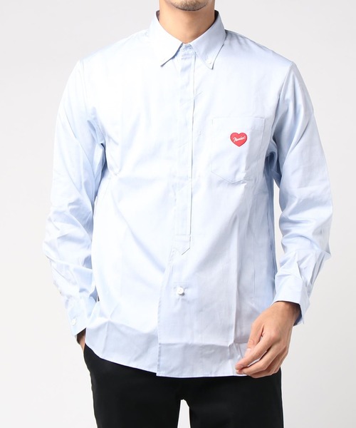 シャツ H/number_BD SHIRT / ナンバーナイン ハート刺繍 レギュラーカラー ボタンダウン ロングスリーブシャツ メンズ | NUMBER (N)INE | 02