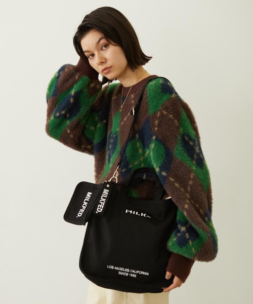 MILKFED.（ミルクフェド） ショルダーバッグ バッグ EMBROIDERED BAR