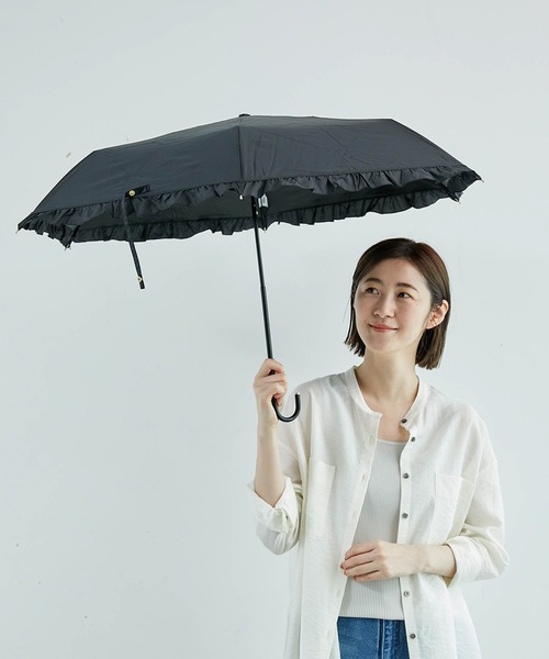 折りたたみ傘 【Wpc.】晴雨兼用/遮光クラシックフリル折り畳み傘