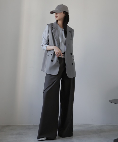 ULYSSES ベスト ジレ テーラードロングジレ レディース