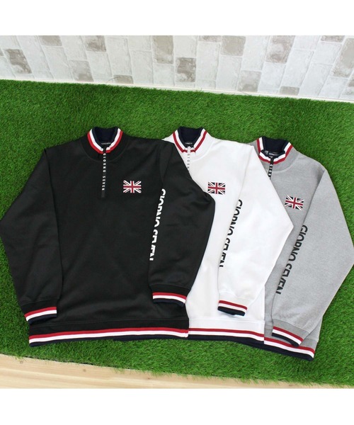 GIORNO SEVEN ゴルフ 刺繍ロゴハーフジップトレーナー ゴルフウェア