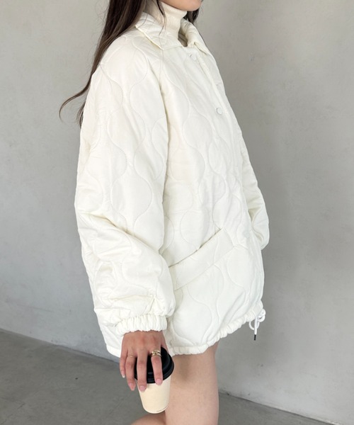 ☆美品☆//ダウン/ジャケット/ホワイト/キルティング ダウンコート ダウンジャケット モンスターキルティングコート