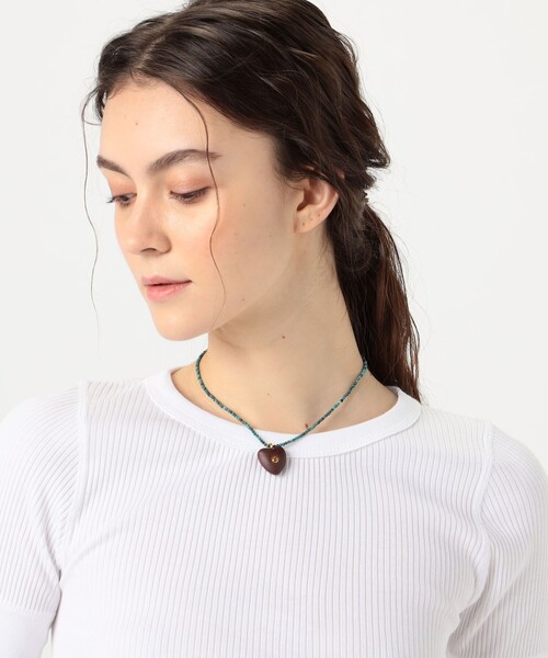 Lizzie Fortunato ネックレス ペンダント ハート パール LIZZIE FORTUNATO ネックレス ハートトップ ビーズネックレス