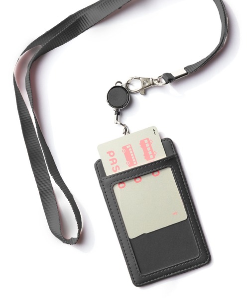 florist パスケース 「伸縮リール付き」縦型＆横型が選べるレザーパス 