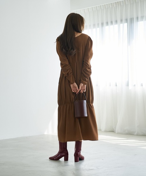 STYLE DELI（スタイルデリ） ワンピース 「LUXE」楊柳ギャザー