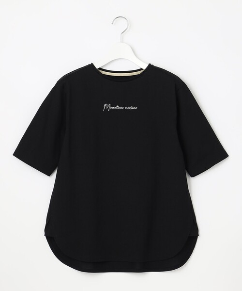 tシャツ 「洗える」Marine半袖 ロゴTシャツ レディース 自由区 tシャツ 「XSサイズ~/洗える」Marine半袖 ロゴTシャツ