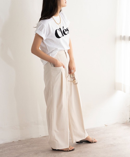 BACCA クレープリネン　タックパンツ BACCA クレープリネン タックパンツ 人気の春夏 BACCA（バッカ