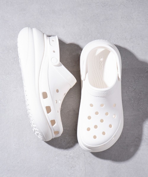 ✨極美品✨ クロックス 厚底 CLASSIC CRUSH CLOG crocs 𝖢𝗋𝗎𝗌𝗁 𝖢𝗅𝗈𝗀 』 ⁡ 𝖼𝗈𝗅𝗈𝗋 𝖡𝗈𝗇𝖾 ⁡ ⁡ 𝗉𝗋𝗂𝖼𝖾