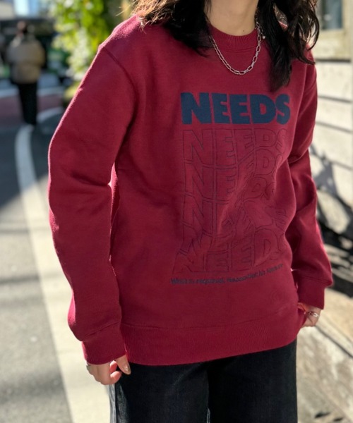 mi via loca トレーナー スウェット United Athle NEEDS 裏起毛クルー 