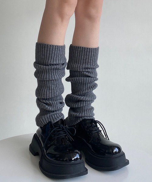 レッグウォーマー Nia(ニア)/シンプル ウールライクレッグウォーマー