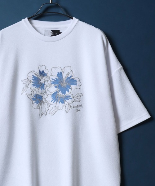 ANPAS tシャツ Amunzen Flower Embroidery T-shirt/梨地